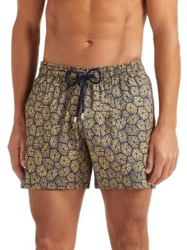 Vilebrequin Men's Geometric Carapaces Swim Trunks - Blue Marine | Thumbnail 3 Vilebrequin Men's Geometric Carapaces Swim Trunks - Blue Marine | Thumbnail 3