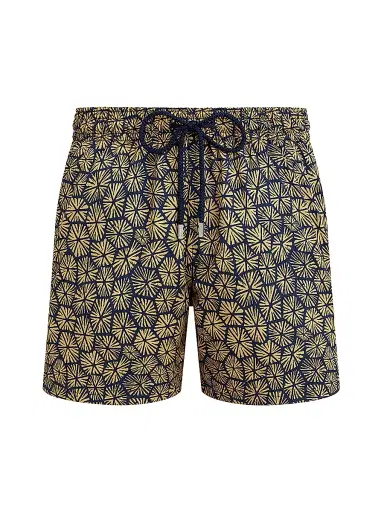 Vilebrequin Men's Geometric Carapaces Swim Trunks - Blue Marine | Thumbnail 1 Vilebrequin Men's Geometric Carapaces Swim Trunks - Blue Marine | Thumbnail 1