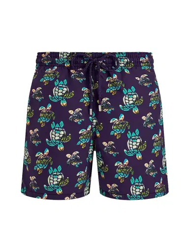 Vilebrequin Men's Landscape Turtles Swim Shorts - Minuit | Thumbnail 1 Vilebrequin Men's Landscape Turtles Swim Shorts - Minuit | Thumbnail 1