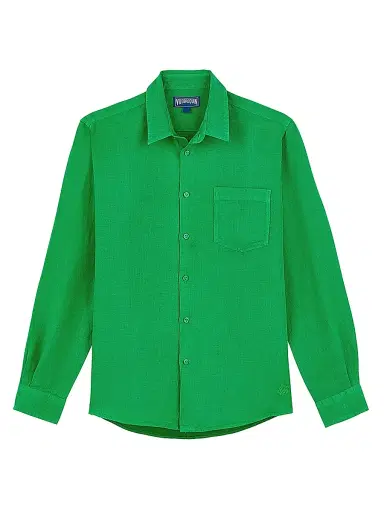Vilebrequin Men's Caroubis Linen Button-Front Shirt | Thumbnail 1 Vilebrequin Men's Caroubis Linen Button-Front Shirt | Thumbnail 1