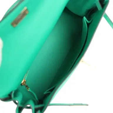 HERMÈS Hermes Kelly Retourne 25 Menthe Togo and Varanus Niloticus Lizard Touch Permabrass Hardware | Thumbnail 8 HERMÈS Hermes Kelly Retourne 25 Menthe Togo and Varanus Niloticus Lizard Touch Permabrass Hardware | Thumbnail 8