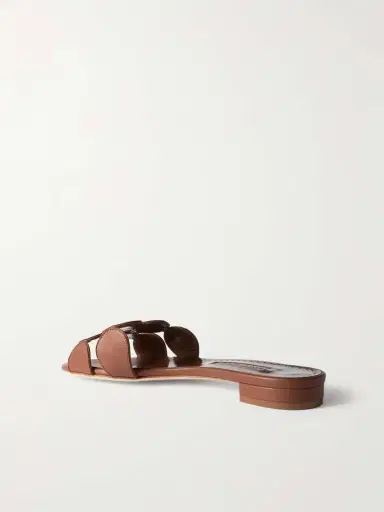 Manolo Blahnik Haribalmu 10 Cutout Leather Slides | Thumbnail 3 Manolo Blahnik Haribalmu 10 Cutout Leather Slides | Thumbnail 3