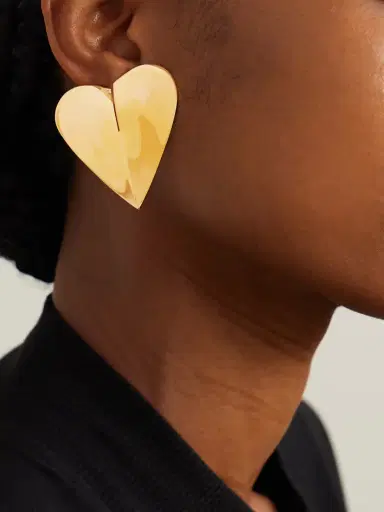 Alaïa Torn Heart Oversized Gold-tone Earrings | Thumbnail 2 Alaïa Torn Heart Oversized Gold-tone Earrings | Thumbnail 2