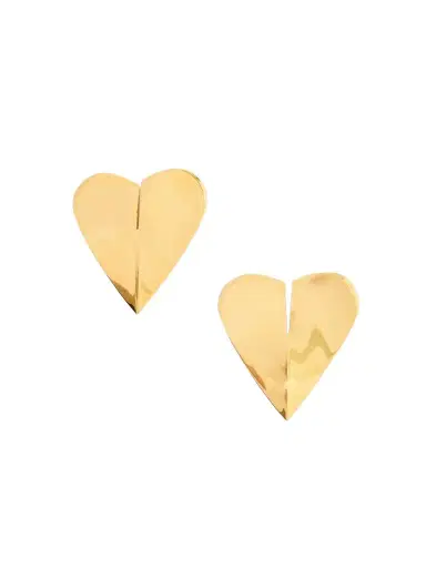 Alaïa Torn Heart Oversized Gold-tone Earrings | Thumbnail 1 Alaïa Torn Heart Oversized Gold-tone Earrings | Thumbnail 1