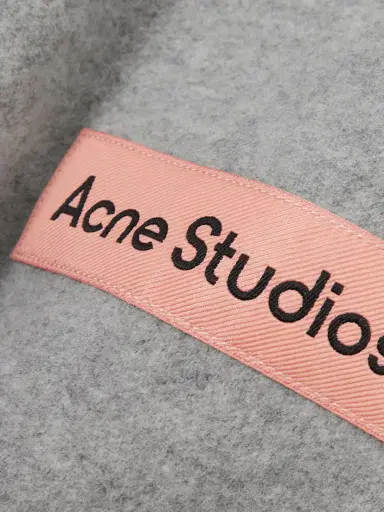 Acne Studios Appliquéd Fringed Wool Scarf | Thumbnail 3 Acne Studios Appliquéd Fringed Wool Scarf | Thumbnail 3