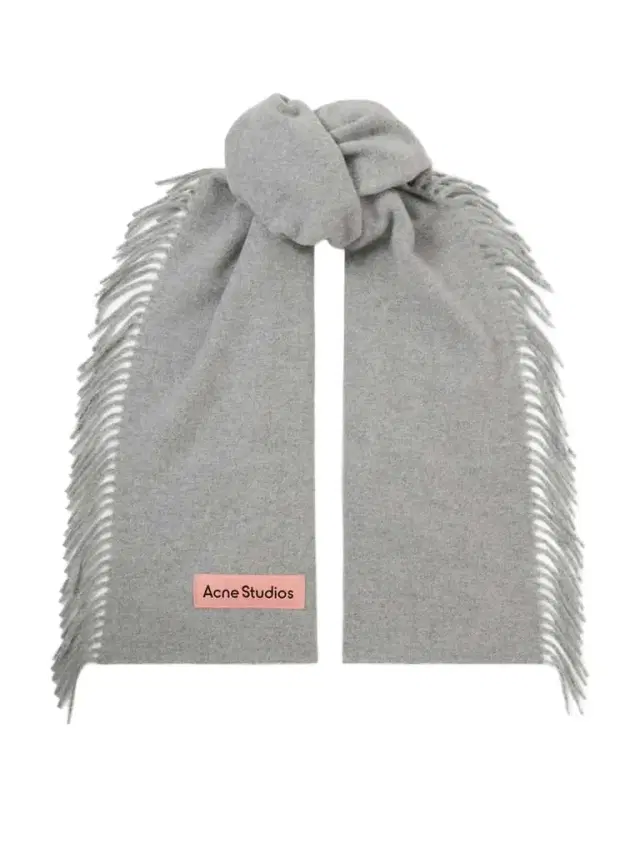 Appliquéd Fringed Wool Scarf Appliquéd Fringed Wool Scarf