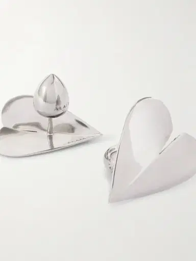 Alaïa Torn Heart Oversized Silver-tone Earrings | Thumbnail 3 Alaïa Torn Heart Oversized Silver-tone Earrings | Thumbnail 3