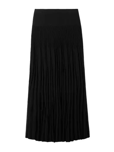 Alaïa Pleated Wool Midi Skirt | Thumbnail 1 Alaïa Pleated Wool Midi Skirt | Thumbnail 1