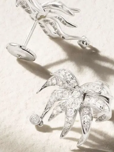 Yvonne Léon Paradise Island 18-karat White Gold Diamond Earrings | Thumbnail 3 Yvonne Léon Paradise Island 18-karat White Gold Diamond Earrings | Thumbnail 3