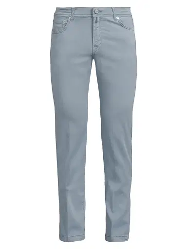 Kiton Men's 5-Pocket Slim-Straight Pants - Sky Blue | Thumbnail 1 Kiton Men's 5-Pocket Slim-Straight Pants - Sky Blue | Thumbnail 1