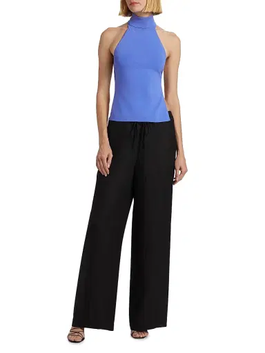 Cult Gaia Women's Wake Rib-Knit Turtleneck Top - Capri | Thumbnail 2 Cult Gaia Women's Wake Rib-Knit Turtleneck Top - Capri | Thumbnail 2