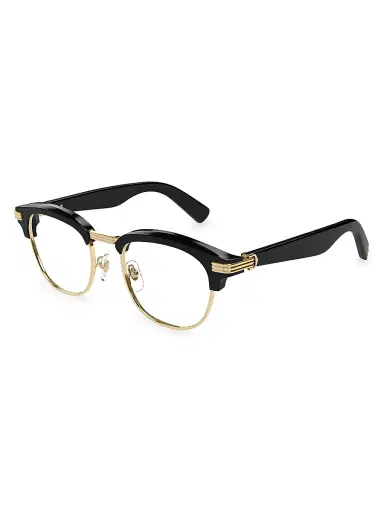 Cartier Men's Première de 52MM Round Optical Glasses - Clear Gold Black | Thumbnail 1 Cartier Men's Première de 52MM Round Optical Glasses - Clear Gold Black | Thumbnail 1