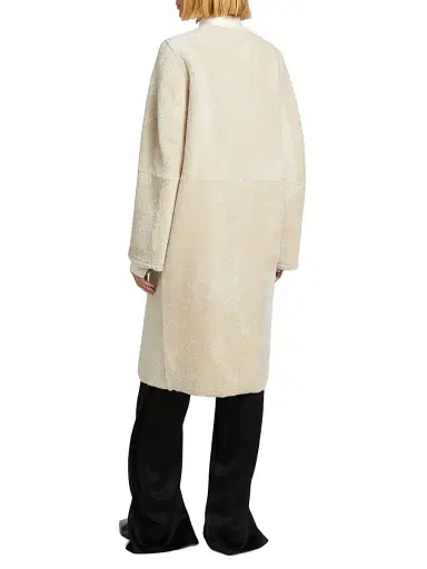 Toteme Women's Shearling Teddy Zip Coat - Cream | Thumbnail 5 Toteme Women's Shearling Teddy Zip Coat - Cream | Thumbnail 5