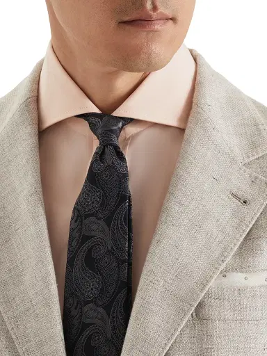 Brunello Cucinelli Men's Paisley Silk Tie | Thumbnail 3 Brunello Cucinelli Men's Paisley Silk Tie | Thumbnail 3