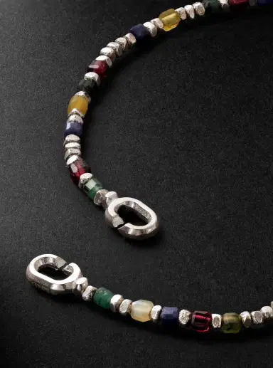 M. COHEN Percep Sterling Silver Agate Beaded Bracelet - Men | Thumbnail 3 M. COHEN Percep Sterling Silver Agate Beaded Bracelet - Men | Thumbnail 3