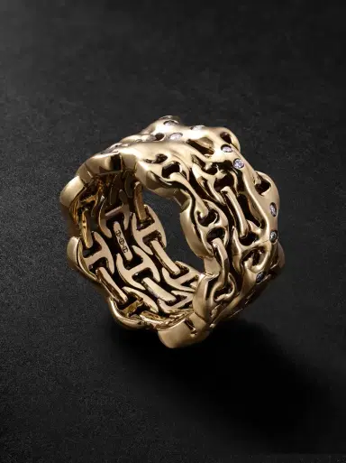 Hoorsenbuhs Sacred Melted Series 18-Karat Gold Diamond Ring - Men | Thumbnail 1 Hoorsenbuhs Sacred Melted Series 18-Karat Gold Diamond Ring - Men | Thumbnail 1