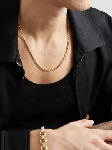 Hoorsenbuhs Micro Open-Link™ 18-Karat Gold Diamond Chain Necklace - Men | Thumbnail 2 Hoorsenbuhs Micro Open-Link™ 18-Karat Gold Diamond Chain Necklace - Men | Thumbnail 2