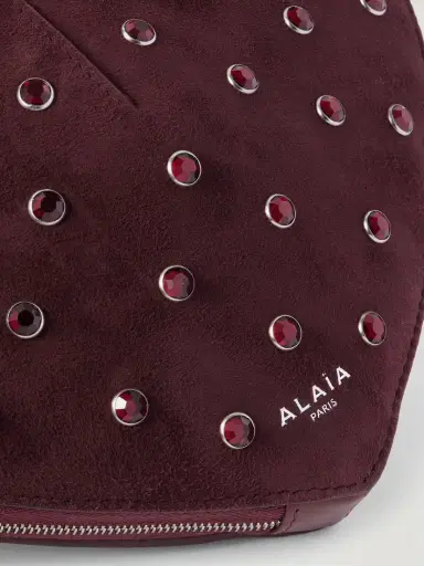 Alaïa Le Cœur Crystal-embellished Suede Shoulder Bag | Thumbnail 4 Alaïa Le Cœur Crystal-embellished Suede Shoulder Bag | Thumbnail 4