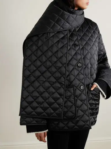 TOTEME Scarf-detailed Quilted Recycled-shell Jacket | Thumbnail 3 TOTEME Scarf-detailed Quilted Recycled-shell Jacket | Thumbnail 3
