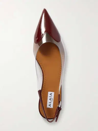 Alaïa Le Cœur Pu And Patent-leather Slingback Point-toe Flats | Thumbnail 5 Alaïa Le Cœur Pu And Patent-leather Slingback Point-toe Flats | Thumbnail 5