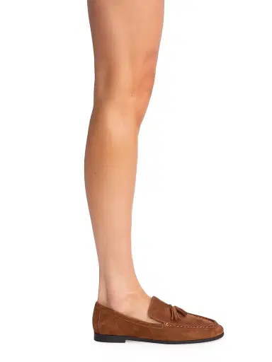 Black Suede Studio Women's Finn Suede Loafers - Tobacco Suede | Thumbnail 2 Black Suede Studio Women's Finn Suede Loafers - Tobacco Suede | Thumbnail 2