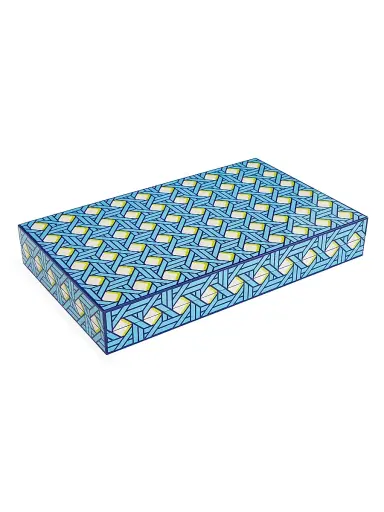 Jonathan Adler Basketweave Lacquer Backgammon Set | Thumbnail 2 Jonathan Adler Basketweave Lacquer Backgammon Set | Thumbnail 2