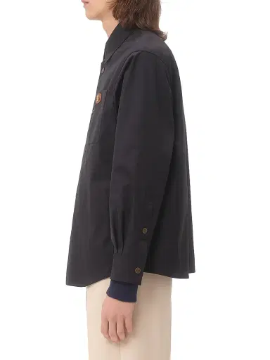 Valentino Garavani Men's Nylon Shirt Jacket with Rubberized V Detail - Navy - Size 42 | Thumbnail 3 Valentino Garavani Men's Nylon Shirt Jacket with Rubberized V Detail - Navy - Size 42 | Thumbnail 3