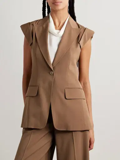 Max Mara Wool-twill Vest | Thumbnail 3 Max Mara Wool-twill Vest | Thumbnail 3