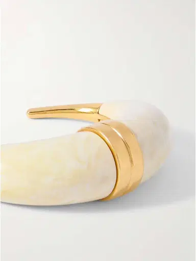 Saint Laurent Gold-tone And Resin Cuff | Thumbnail 4 Saint Laurent Gold-tone And Resin Cuff | Thumbnail 4