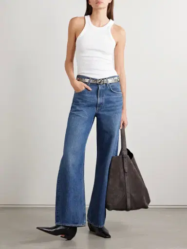 AGOLDE Rayne Ribbed Stretch Organic Cotton And Lyocell-blend Jersey Tank | Thumbnail 2 AGOLDE Rayne Ribbed Stretch Organic Cotton And Lyocell-blend Jersey Tank | Thumbnail 2