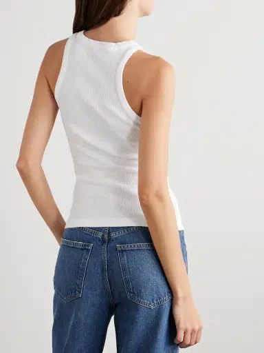 AGOLDE Rayne Ribbed Stretch Organic Cotton And Lyocell-blend Jersey Tank | Thumbnail 4 AGOLDE Rayne Ribbed Stretch Organic Cotton And Lyocell-blend Jersey Tank | Thumbnail 4