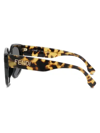 Fendi Women's 55MM Geometric Logo Sunglasses - Black | Thumbnail 4 Fendi Women's 55MM Geometric Logo Sunglasses - Black | Thumbnail 4