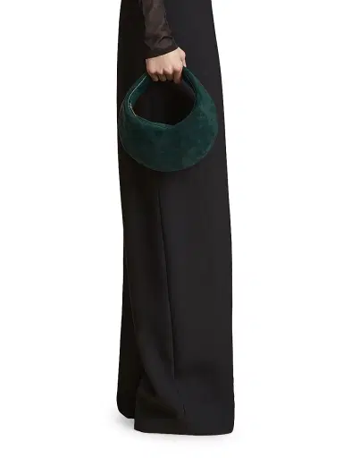 Khaite Women's Olivia Suede Top Handle Bag - English Green | Thumbnail 2 Khaite Women's Olivia Suede Top Handle Bag - English Green | Thumbnail 2