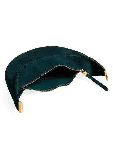 Khaite Women's Olivia Suede Top Handle Bag - English Green | Thumbnail 3 Khaite Women's Olivia Suede Top Handle Bag - English Green | Thumbnail 3