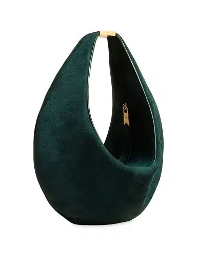 Khaite Women's Olivia Suede Top Handle Bag - English Green | Thumbnail 4 Khaite Women's Olivia Suede Top Handle Bag - English Green | Thumbnail 4