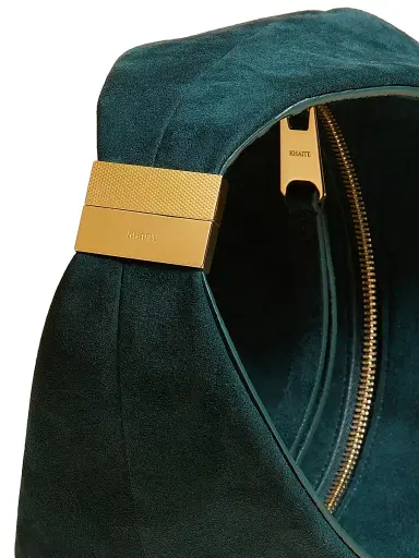 Khaite Women's Olivia Suede Top Handle Bag - English Green | Thumbnail 5 Khaite Women's Olivia Suede Top Handle Bag - English Green | Thumbnail 5