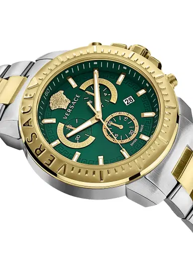 Versace Men's New Chrono Stainless Steel Watch - Green | Thumbnail 2 Versace Men's New Chrono Stainless Steel Watch - Green | Thumbnail 2
