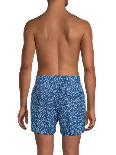 Saks Fifth Avenue Men's COLLECTION Fish Swim Trunks - Navy True Blue | Thumbnail 5 Saks Fifth Avenue Men's COLLECTION Fish Swim Trunks - Navy True Blue | Thumbnail 5