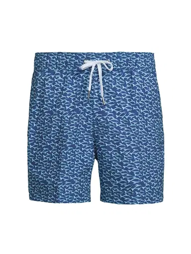 Saks Fifth Avenue Men's COLLECTION Fish Swim Trunks - Navy True Blue | Thumbnail 1 Saks Fifth Avenue Men's COLLECTION Fish Swim Trunks - Navy True Blue | Thumbnail 1