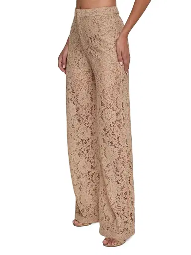 L'AGENCE Women's Livvy Lace Trousers - Cappuccino | Thumbnail 4 L'AGENCE Women's Livvy Lace Trousers - Cappuccino | Thumbnail 4