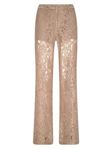 L'AGENCE Women's Livvy Lace Trousers - Cappuccino | Thumbnail 1 L'AGENCE Women's Livvy Lace Trousers - Cappuccino | Thumbnail 1