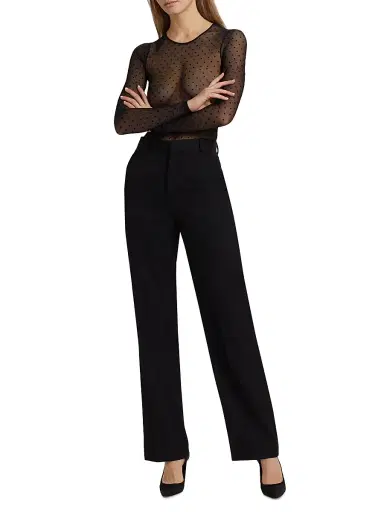 WARDROBE.NYC Women's Wool Straight-Leg Trousers - Black | Thumbnail 2 WARDROBE.NYC Women's Wool Straight-Leg Trousers - Black | Thumbnail 2