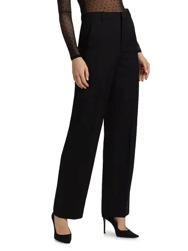 WARDROBE.NYC Women's Wool Straight-Leg Trousers - Black | Thumbnail 4 WARDROBE.NYC Women's Wool Straight-Leg Trousers - Black | Thumbnail 4