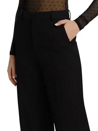 WARDROBE.NYC Women's Wool Straight-Leg Trousers - Black | Thumbnail 6 WARDROBE.NYC Women's Wool Straight-Leg Trousers - Black | Thumbnail 6