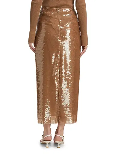 Tanya Taylor Women's Kiah Sequined Midi-Skirt - Praline | Thumbnail 5 Tanya Taylor Women's Kiah Sequined Midi-Skirt - Praline | Thumbnail 5