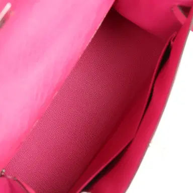 HERMÈS Hermes Kelly Sellier 28 Rose Tyrien Ostrich Palladium Hardware | Thumbnail 8 HERMÈS Hermes Kelly Sellier 28 Rose Tyrien Ostrich Palladium Hardware | Thumbnail 8