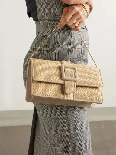 Manolo Blahnik Maycap Suede-trimmed Raffia Clutch | Thumbnail 6 Manolo Blahnik Maycap Suede-trimmed Raffia Clutch | Thumbnail 6