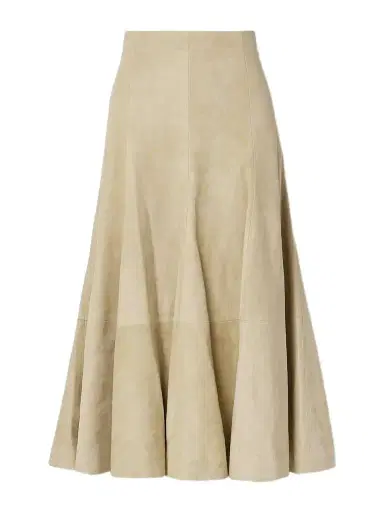 Khaite Lenno Suede Midi Skirt | Thumbnail 1 Khaite Lenno Suede Midi Skirt | Thumbnail 1