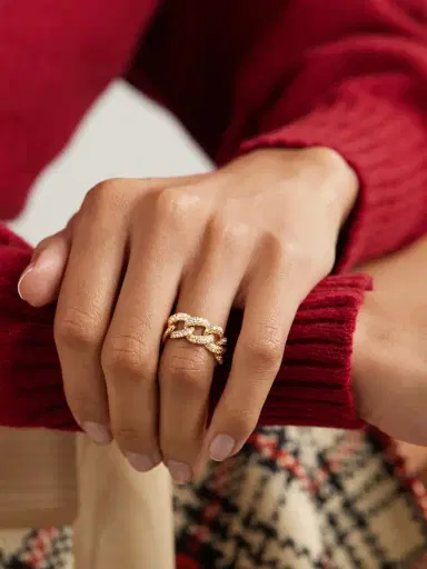 SHAY Essential Link 18-karat Gold Diamond Ring | Thumbnail 2 SHAY Essential Link 18-karat Gold Diamond Ring | Thumbnail 2