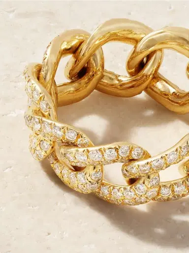 SHAY Essential Link 18-karat Gold Diamond Ring | Thumbnail 3 SHAY Essential Link 18-karat Gold Diamond Ring | Thumbnail 3